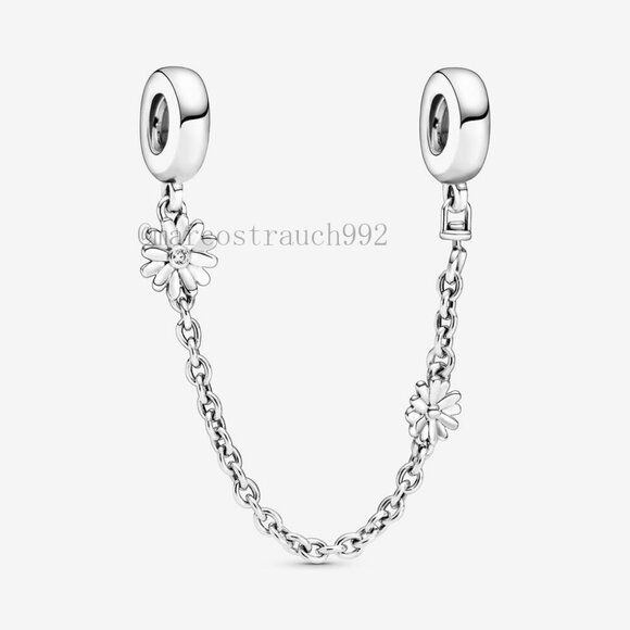 Pandora Flower Safety Chain Charm - Picture 1 of 4